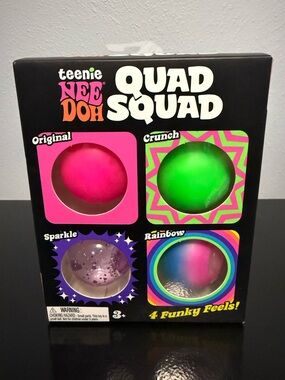 NeeDoh Teenie Quad Squad 4-Pack - Assorted Colors